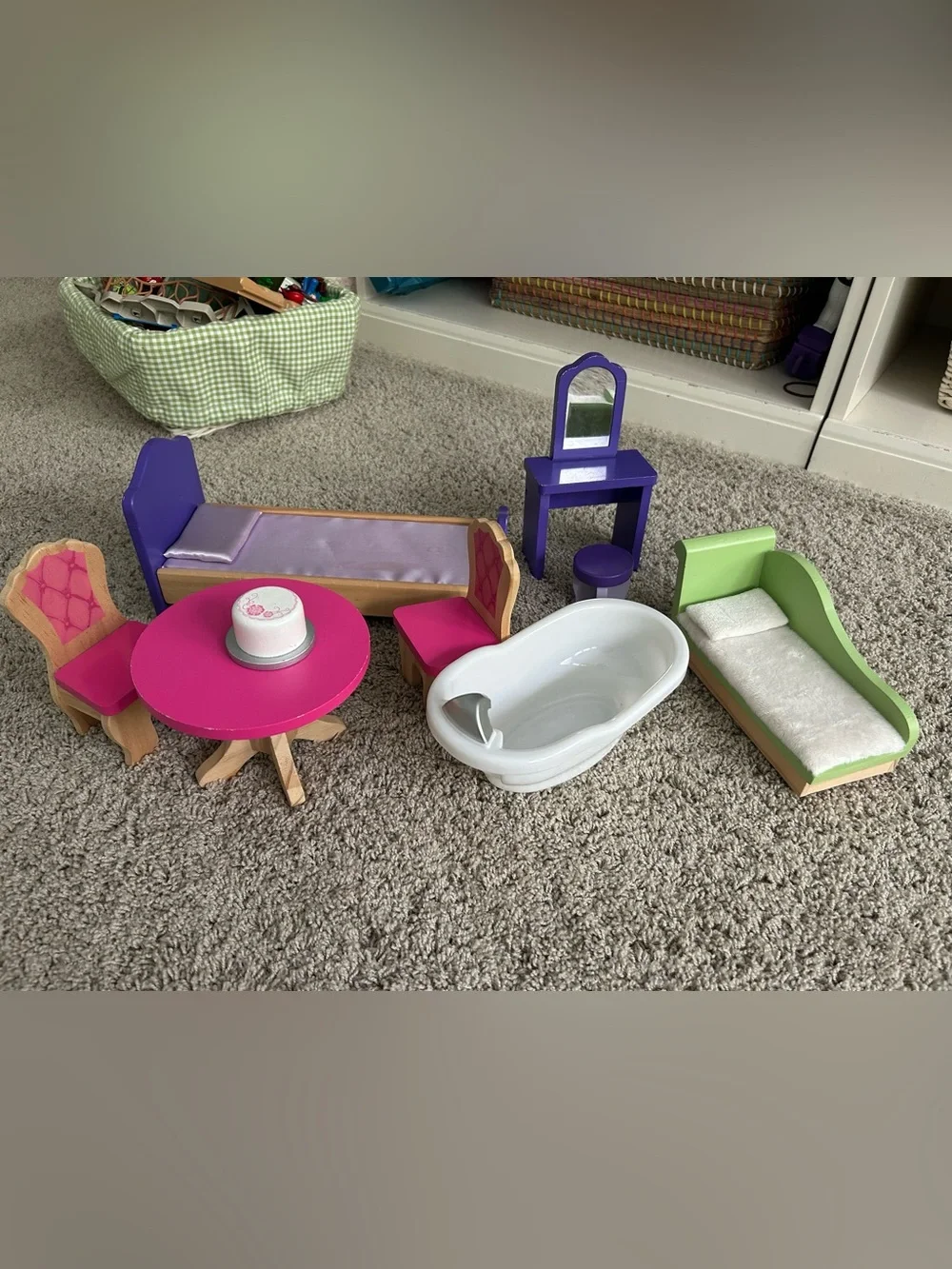 Kid Kraft Wooden Barbie Dollhouse Furniture Set 9 Pieces